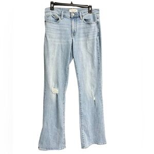 Lucky Brand Womens‎ Sweet MidRise Bootcut Destruction Light Wash Jeans Size 10